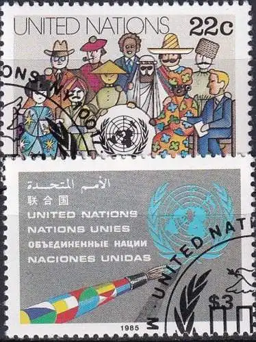 UNO NEW YORK 1985 Mi-Nr. 468/69 o used - aus Abo