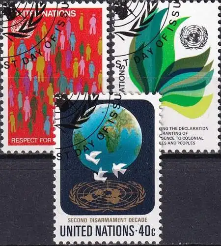 UNO NEW YORK 1982 Mi-Nr. 391/93 o used - aus Abo