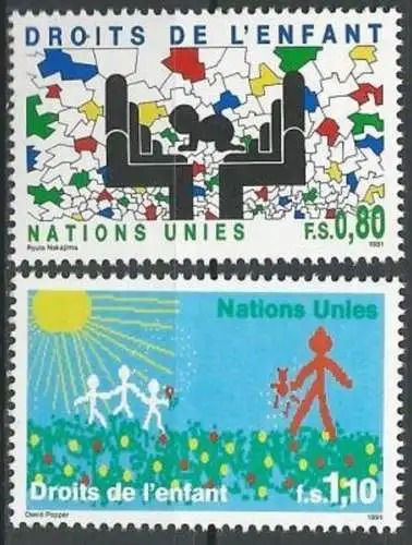 UNO GENF 1991 Mi-Nr. 202/03 ** MNH