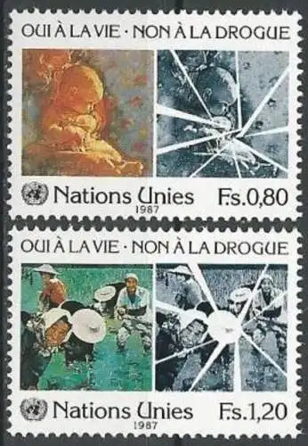 UNO GENF 1987 Mi-Nr. 156/57 ** MNH