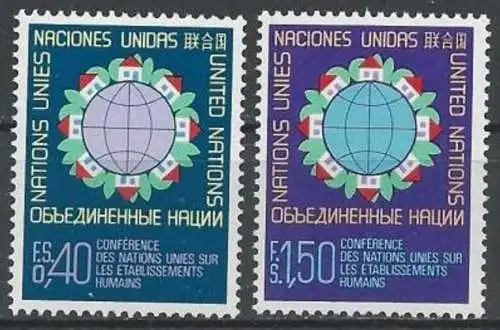 UNO GENF 1976 Mi-Nr. 58/59 ** MNH