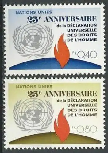 UNO GENF 1973 Mi-Nr. 35/36 ** MNH