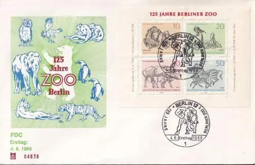 BERLIN 1969 Mi-Nr. Block 2 FDC