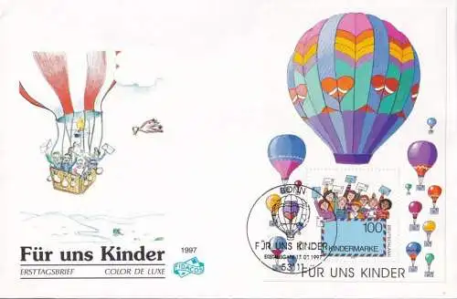 DEUTSCHLAND 1997 Mi-Nr. Block 40 FDC