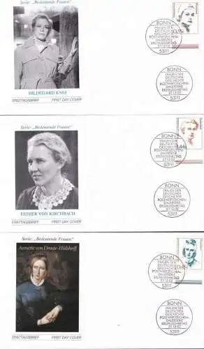 DEUTSCHLAND 2002 Mi-Nr. 2295/97 Unterrand FDC