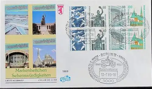 BERLIN 1989 Mi-Nr. HBL 23 MH aus 15 FDC