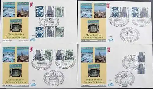 BERLIN 1989 Mi-Nr. W 83-W 88 + 794 CD aus MH 14 FDC