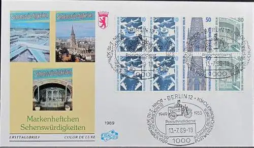 BERLIN 1989 Mi-Nr. HBL 22 aus MH 14 FDC