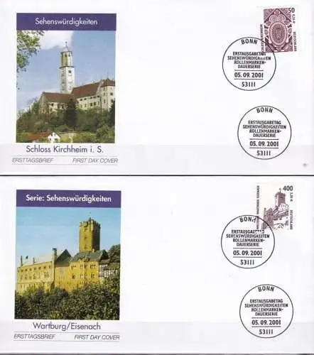 DEUTSCHLAND 2001 Mi-Nr. 2210/11 FDC