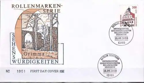 DEUTSCHLAND 2000 Mi-Nr. 2141 A FDC