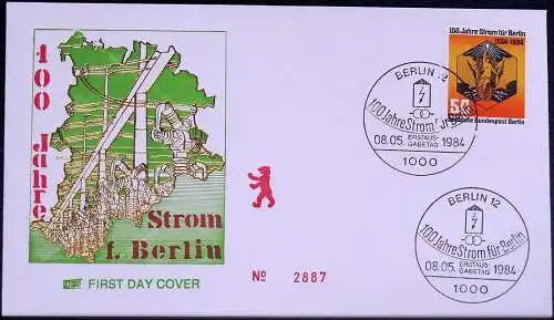 BERLIN 1984 Mi-Nr. 720 FDC