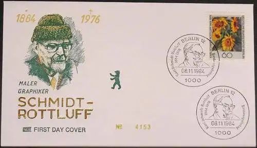 BERLIN 1984 Mi-Nr. 728 FDC