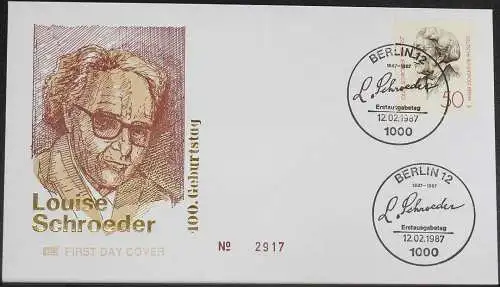 BERLIN 1987 Mi-Nr. 779 FDC