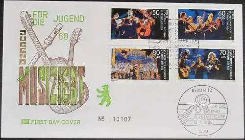 BERLIN 1988 Mi-Nr. 807/10 FDC