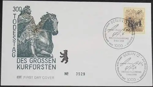 BERLIN 1988 Mi-Nr. 813 FDC