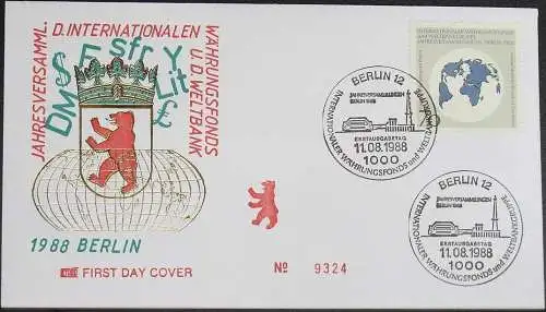 BERLIN 1988 Mi-Nr. 817 FDC