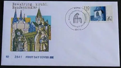 DEUTSCHLAND 2001 Mi-Nr. 2199 FDC