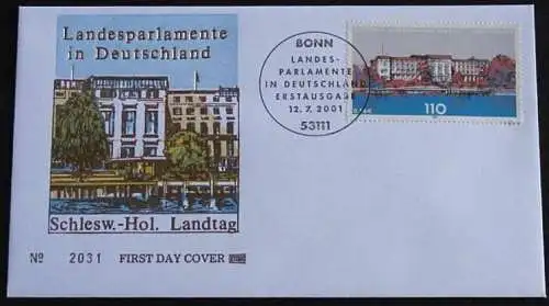 DEUTSCHLAND 2001 Mi-Nr. 2198 FDC