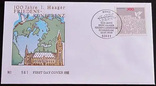 DEUTSCHLAND 1999 Mi-Nr. 2066 FDC