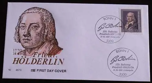 DEUTSCHLAND 1993 Mi-Nr. 1681 FDC