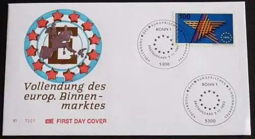 DEUTSCHLAND 1992 Mi-Nr. 1644 FDC