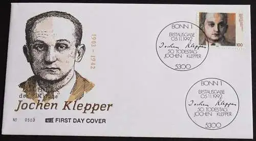 DEUTSCHLAND 1992 Mi-Nr. 1643 FDC