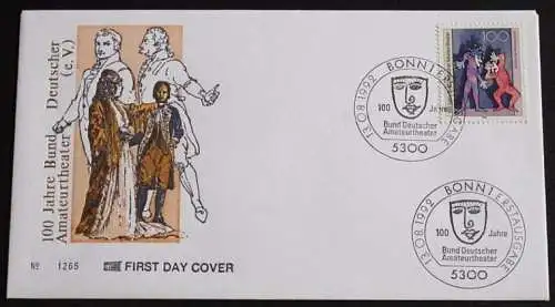 DEUTSCHLAND 1992 Mi-Nr. 1626 FDC