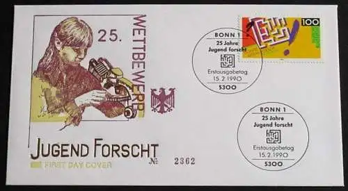 DEUTSCHLAND 1990 Mi-Nr. 1453 FDC