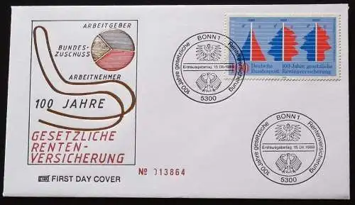 DEUTSCHLAND 1989 Mi-Nr. 1426 FDC