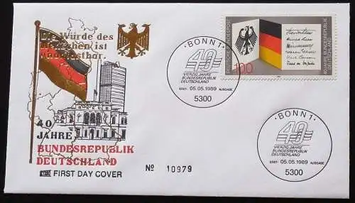 DEUTSCHLAND 1989 Mi-Nr. 1421 FDC