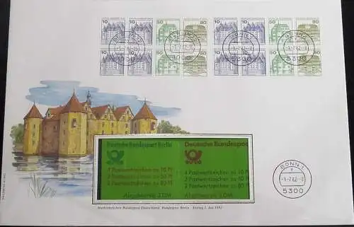 DEUTSCHLAND 1982 Mi-Nr. MH 24 + BERLIN MH 13 Markenheft - FDC