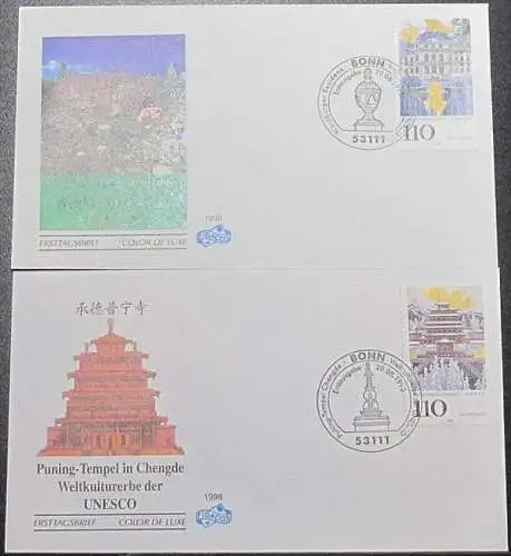 DEUTSCHLAND 1998 Mi-Nr. 2007/08 FDC