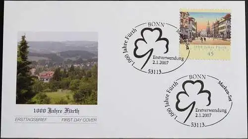 DEUTSCHLAND 2007 Mi-Nr. 2584 FDC