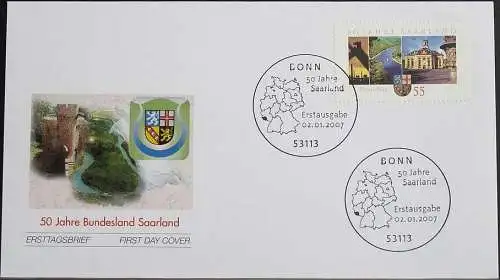 DEUTSCHLAND 2007 Mi-Nr. 2581 FDC