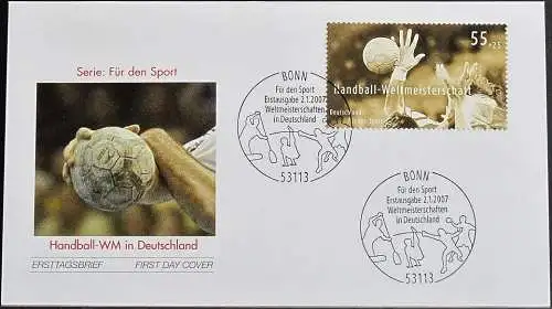 DEUTSCHLAND 2007 Mi-Nr. 2578 FDC