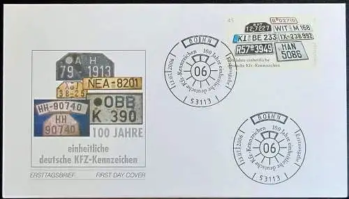 DEUTSCHLAND 2006 Mi-Nr. 2551 FDC