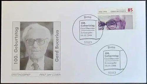 DEUTSCHLAND 2006 Mi-Nr. 2538 FDC