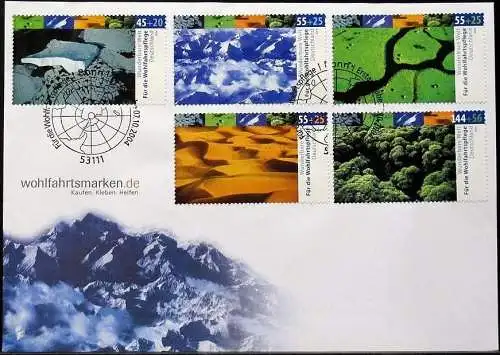 DEUTSCHLAND 2004 Mi-Nr. 2423/27 FDC