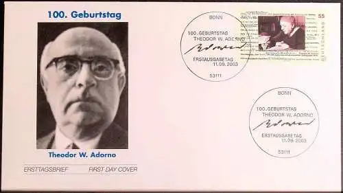 DEUTSCHLAND 2003 Mi-Nr. 2361 FDC