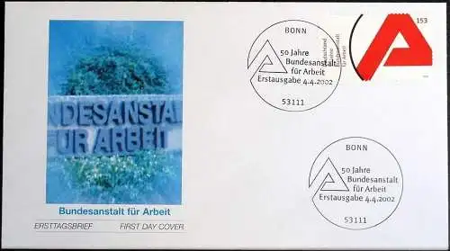 DEUTSCHLAND 2002 Mi-Nr. 2249 FDC