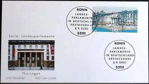 DEUTSCHLAND 2001 Mi-Nr. 2213 FDC