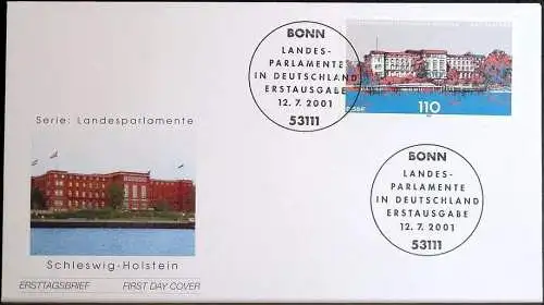 DEUTSCHLAND 2001 Mi-Nr. 2198 FDC