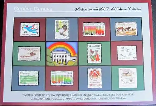 UNO GENF 1985 Jahressammelmappe - Souvenir Folder o used