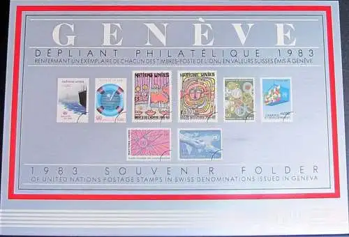 UNO GENF 1983 Jahressammelmappe - Souvenir Folder o used