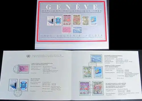 UNO GENF 1983 Jahressammelmappe - Souvenir Folder o used