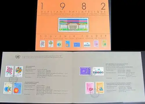 UNO GENF 1982 Jahressammelmappe - Souvenir Folder o used