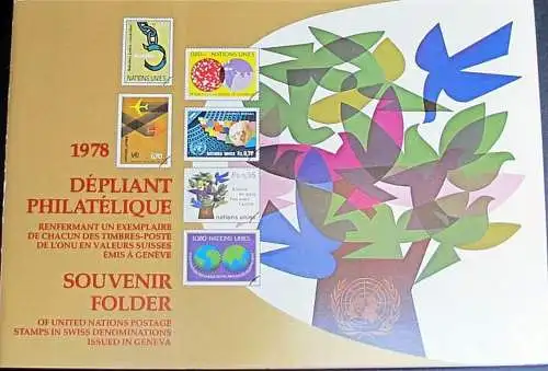 UNO GENF 1978 Jahressammelmappe - Souvenir Folder o used