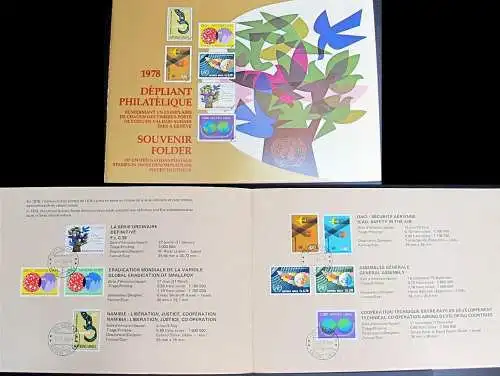 UNO GENF 1978 Jahressammelmappe - Souvenir Folder o used