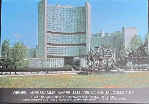 UNO WIEN 1989 Jahressammelmappe - Souvenir Folder o used