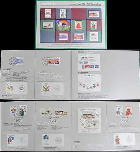 UNO WIEN 1985 Jahressammelmappe - Souvenir Folder o used